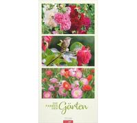 Die Farben der Gärten Kalender 2026: Langer Foto-Wandkalender im Format 33 x 68 cm. Natur-Kalender 2026 mit atemberaubenden Garten-Fotos in eleganten Kompositionen. Hochformat.