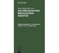 Die Gesetze Vom 19., 13. U. 27. April 1922 (Copertina rigida)