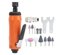 Die Grinder Kit with Ergonomic Straight Pneumatic Handle, 0-25000 RPM Variable Speed Torsion for Engraving Polishing Metal Stone Work (Stile UE)