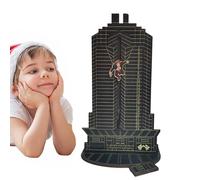 Die Hard Christmas Calendar - Conto alla rovescia da tavolo in legno 2023 con disegno di aereo che esplode e scena cadente di Hans Gruber da Plaza | Decorazioni dell'Avvento festive a tema film