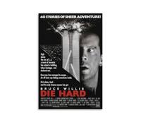 Die Hard Poster - Iconico thriller d'azione su tela su tela con immagine di un poliziotto solitario che combatte i terroristi in un grattacielo (12), decorazione artistica da parete per soggiorno e
