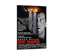 Die Hard Poster - Poster con stampa artistica da parete, motivo: thriller su un poliziotto solitario che combatte i terroristi in un grattacielo, decorazione per la casa, 30 x 45 cm