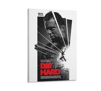 Die Hard Poster - Poster iconico thriller d'azione su tela con immagine di un poliziotto solitario che combatte i terroristi in un grattacielo (4) poster artistico da appendere alla parete, 50 x 75 cm