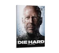 Die Hard Poster - Poster iconico thriller d'azione su tela con immagine di un poliziotto solitario che combatte i terroristi in un grattacielo (2), decorazione artistica da parete per soggiorno e casa