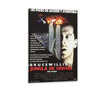 Die Hard Poster - Poster iconico thriller d'azione su tela con immagine di un poliziotto solitario che combatte i terroristi in un grattacielo (9) poster artistico da parete stampa artistica da parete