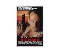 Die Hard Poster - Poster iconico thriller d'azione su tela su tela, motivo: poliziotto solitario che combatte i terroristi in un grattacielo, 11 poster artistici decorativi da parete, 40 x 60 cm