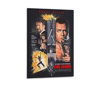 Die Hard Poster - Poster iconico thriller d'azione su tela su tela, motivo: poliziotto solitario che combatte i terroristi in un grattacielo, 15 pezzi, decorazione artistica da parete, 60 x 90 cm