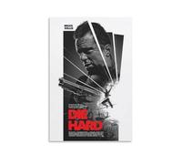 Die Hard Poster - Poster iconico thriller d'azione su tela su tela, motivo: poliziotto solitario che combatte i terroristi in un grattacielo, 4 pezzi, 50 x 75 cm