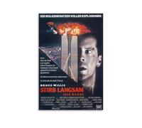 Die Hard Poster - Stampa artistica da parete su tela, motivo: thriller su un poliziotto solitario che combatte i terroristi in un grattacielo, decorazione artistica da parete, decorazione moderna, 50