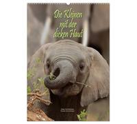Die Kleinen mit der dicken Haut (Wandkalender 2026 DIN A2 hoch), CALVENDO Monatskalender: Die Babies von Elefant, Flusspferd und Nashorn sind trotz ... aussergewöhnlich liebenswerte Zeitgenossen.
