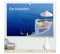 Die Kykladen (hochwertiger Premium Wandkalender 2026 DIN A2 quer), Kunstdruck in Hochglanz: blaues Wasser, blauer Himmel, weiße Häuser - und den ... der Kykladen Inseln im Ägäischen Meer