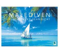 Die Malediven: Fluchtpunkt Sehnsucht (Wandkalender 2027 DIN A2 quer), CALVENDO Monatskalender: Die Inselgruppe der Malediven: Poesie im Pazifik