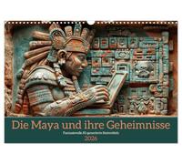 Die Maya und ihre Geheimnisse (Wandkalender 2026 DIN A3 quer), CALVENDO Monatskalender: Fantasievolle Maya-Reliefs