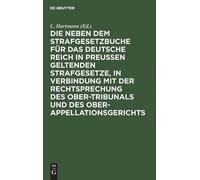 Die Neben Dem Strafgesetzbuche Für Das Deutsche Reich in Preu (Copertina rigida)