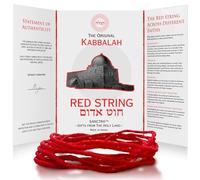 Die Original Kabbalah Red String, handgefertigt und gesegnet im Heiligen Land, 100% Wolle Strang, 60" lang für bis zu 7 Evil Eye Armbänder -inkl. Gebet, Anleitung & SOA
