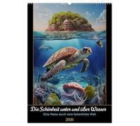 Die Schönheit unter und über Wasser (Wandkalender 2026 DIN A2 hoch), CALVENDO Monatskalender: Eine Reise durch eine farbenfrohe Welt.