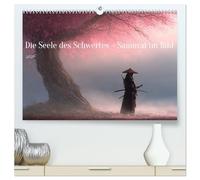 Die Seele des Schwertes - Samurai im Bild (hochwertiger Premium Wandkalender 2026 DIN A2 quer), Kunstdruck in Hochglanz: Samurai in kraftvollen Szenen