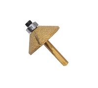 Die smerigliatrice fresa diamantata punta del router 1/4 "codolo 46# conico 90 gradi con cuscinetto