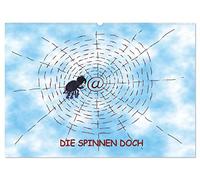 DIE SPINNEN DOCH (Wandkalender 2026 DIN A2 quer), CALVENDO Monatskalender: Knubbelige, lustige Spinnentierchen als Comicfiguren