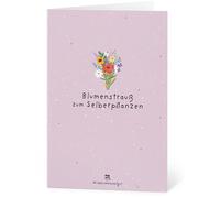 Die Stadtgärtner Biglietto d'Auguri con Carta Semi - Blumenstrauß - 1 pz.