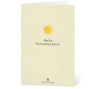 Die Stadtgärtner Biglietto d'Auguri con Carta Semi - Hallo Sonnenschein - 1 pz.