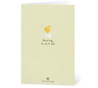 Die Stadtgärtner Biglietto d'Auguri con Carta Semi - Hurra, du bist da! - 1 pz.