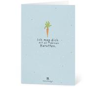 Die Stadtgärtner Biglietto d'Auguri con Carta Semi - Ich mag dich mit all deinen Karotten - 1 pz.