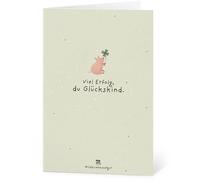 Die Stadtgärtner Biglietto d'Auguri con Carta Semi - Viel Erfolg du Glückskind - 1 pz.