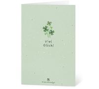 Die Stadtgärtner Biglietto d'Auguri con Carta Semi - Viel Glück - 1 pz.