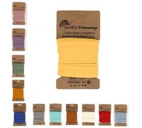 Die Stofftante Nastro sbieco in jersey, pre-piegato, elastico, in jersey di cotone, coupon da 3 m x 20 mm (giallo morbido)