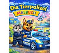 Die Tierpolizei: Ein spannendes Malbuch für Kinder mit Polizeitieren, Einsatzfahrzeugen und Abenteuern