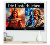 Die Unsterblichen - Griechische KI-Göttinnen und KI-Götter (hochwertiger Premium Wandkalender 2026 DIN A2 quer), Kunstdruck in Hochglanz: Entdecken ... Macht der griechischen Göttinnen und Götter