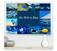 Die Welt in Blau (hochwertiger Premium Wandkalender 2026 DIN A2 quer), Kunstdruck in Hochglanz: Die Farbe der Gelassenheit , Tag für Tag neu erleben