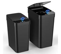 Diealles Shine 2 Cestino Bagno Pattumiera, Cestino Spazzatura Bagno Piccola da 15L & 12 L, 3 Modalità di Funzionamento, Cestino Intelligente Silenzioso e Impermeabile, per Cucina, Ufficio, Soggiorno