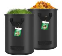 Diealles Shine 2X 500L Sacchi Giardinaggio, Sacchi per Rifiuti da Giardino con 4 Maniglie, Autoportante, Impermeabile, Sacco Raccogli Foglie Durevole Resistente alla Corrosione
