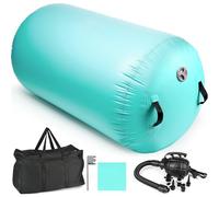 Diealles Shine Air Roll, 100x60cm Rullo ad Aria Gonfiabile Rotondo, Rotolo Gonfiabile con Pompa Elettrica e Borsa per il Trasporto, Air Barrel Gymnastics Roller per Allenamento Fitness Yoga Fitness