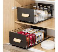 Diealles Shine Cassetto Estraibile Cucina, 24x40x17CM Cassetti Scorrevoli per Cucina, Senza Bisogno di Trapano Cassetto Telescopico per Armadi