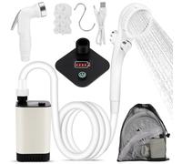 Diealles Shine Doccia Da Campeggio, Doccia Portatile con Pompa, Doccia Campeggio con Batteria 5200mAh, Doccia Portatile da Viaggio, Giardino, Lavaggio Auto