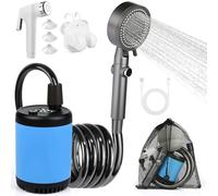 Diealles Shine Doccia da Campeggio, Doccia Ricaricabile Portatile da 7500mAh, Doccia Campeggio con Soffione, Tubo Flessibile e Display della Temperatura, Doccia Esterna per Spiaggia, Auto, Giardino