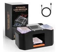 Diealles Shine Mescolatore Carte da Gioco, Mischia Carte Automatico da 1 a 2 Mazzi, 2000mAh Distributore da Gioco per Uno Poker Blackjack Texas Hold'em