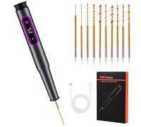 Diealles Shine Mini Trapano Elettrico, Mini Trapano a Batteria con 10 Punte, 5 Velocità Regolabili, Ricarica USB, Mini Trapano a Mano per Gioielli/Legno/Schede PCB/Pelle