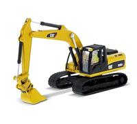 DM DIECAST MASTERS- Diecast Masters 85652-Escavatore Caterpillar con Accessori 320D, Scala 1:87, Circa 11,7 x 4,5 x 4,8 cm, dai 14 Anni in su, Colore Yellow, 85652