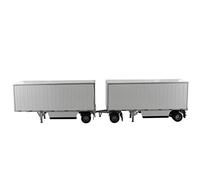 Diecast Masters 91036 - Wabash National 28ft Pup Trailers con carrello, bianco, scala 1:50, da 14 anni, in confezione da vetrina, adatto ai collezionisti