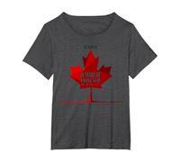 Dieci Anni di Foglia d'Acero Magic Canada Regalo di Compleanno Maglietta, Donna Plus-Size, Grigio Scuro, 1X