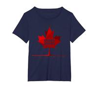 Dieci Anni di Foglia d'Acero Magic Canada Regalo di Compleanno Maglietta, Donna Plus-Size, Navy, 1X