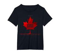 Dieci Anni di Foglia d'Acero Magic Canada Regalo di Compleanno Maglietta, Donna Plus-Size, Nero, 1X