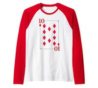 Dieci di diamanti | Modern Royalty Royal Flush Group Costume Maglia con Maniche Raglan