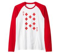 Dieci di Diamanti | Royal Flush Group Costume Carte da Gioco Maglia con Maniche Raglan