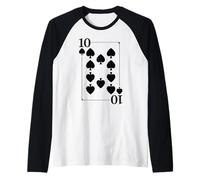 Dieci di Picche | Modern Royalty Royal Flush Group Costume Maglia con Maniche Raglan