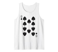 Dieci di Picche | Royal Flush Group Costume Carte da Gioco Canotta